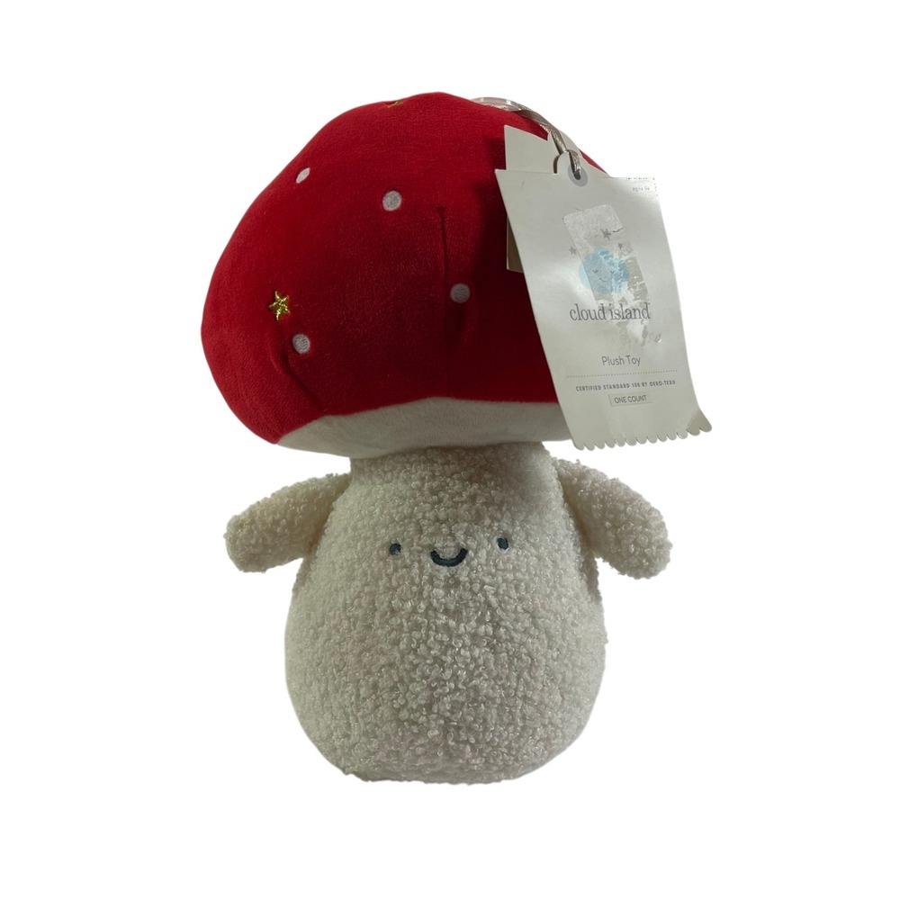 Cloud Island Kawaii Cute Mushroom Plush 10" Stuffed Toy Lovey